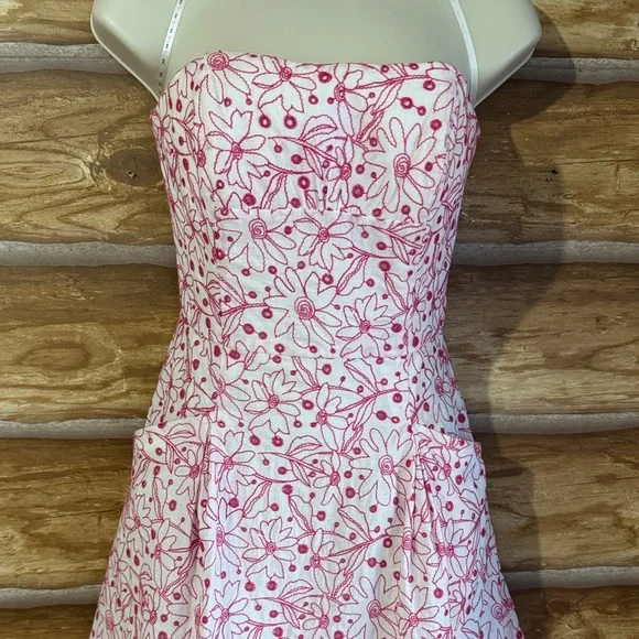 Lilly Pulitzer Vintage Embroidered Pink Floral Dress Pockets! - Picture 3 of 7